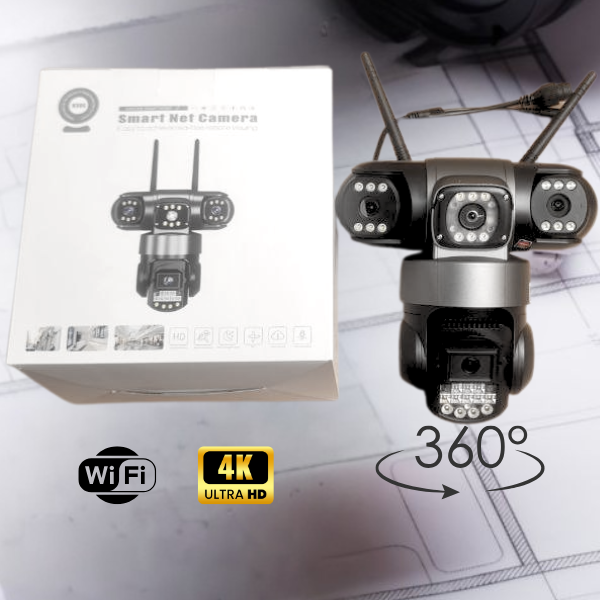 Cámara PULPO GRIS WiFi PTZ Triple Lente