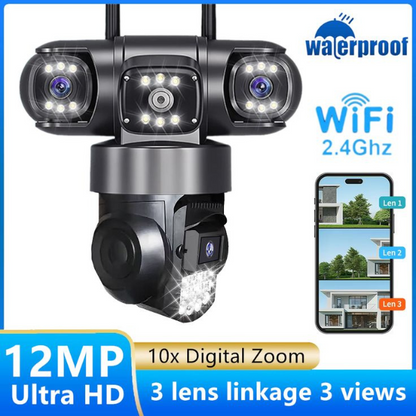 Cámara PULPO GRIS  WiFi PTZ Triple Lente