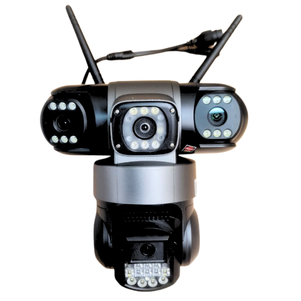 Cámara PULPO GRIS  WiFi PTZ Triple Lente
